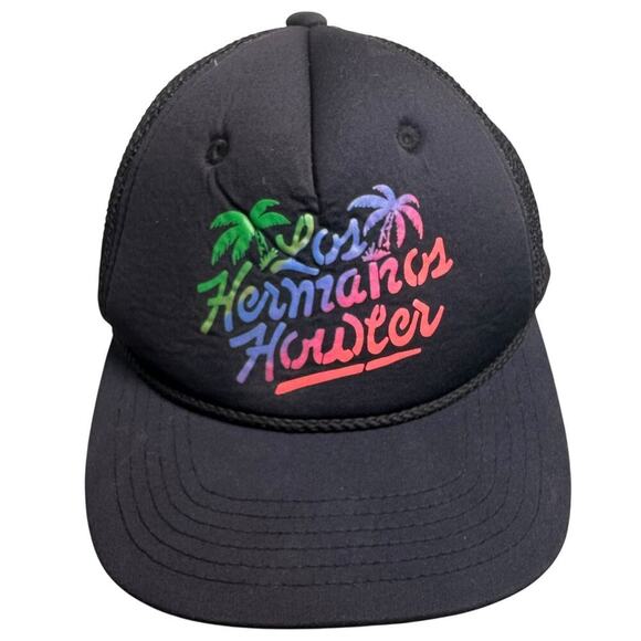 Howler Brothers Men's Trucker Snapback Hat Los Hermanos Howler Black Neon Retro - Picture 10 of 11